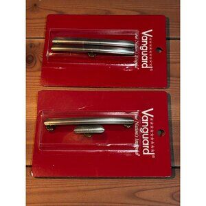 Vanguard Military Tie Bars Set Of 2 Silver-Tone Metal Classic Design New On Card